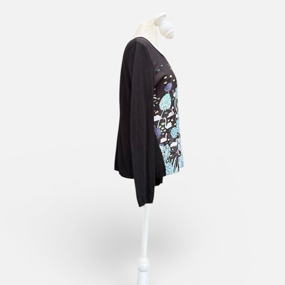 Anthropologie Knitted & Knotted Swan Tableau Michelle Morin Blouse Size Small - Picture 8 of 10